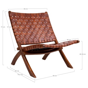 Scaun pliant tapitat Perugia, Maro, 74x66x73 cm - Img 3