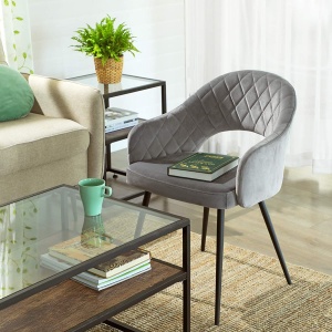 Scaun Songmics Gri 57x56x77 cm - Img 3