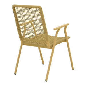 Scaun stivuibil, Weave, Bej, 63x57x86 cm - Img 3