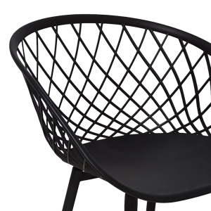 Scaun V1 Ezra Pako Negru 62.5x56x82 cm - Img 5