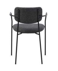 Scaun ZAMA, Gri inchis, 54x77x55 cm - Img 3
