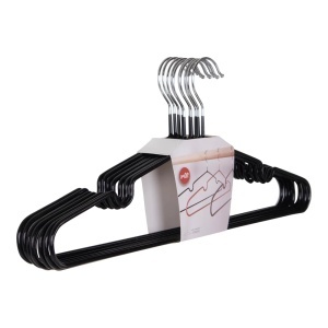 Set 10 piese Umerase metalice Massa, Negru, 4x41x18 cm