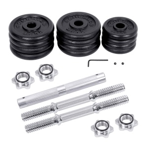 Set 2 buc. Gantere 2x15 kg Songmics Negru 35x16x16 cm - Img 5