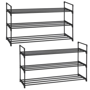 Set 2 buc. Pantofare modulare Songmics Negru 92x30x54 cm - Img 2