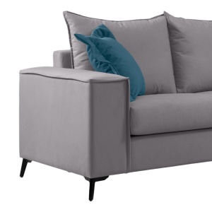 Set 2 canapele cu 2 locuri Verona x2 Pako World Gri deschis 225x93x100 cm - Img 6