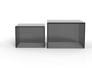 Set 2 piese Masute de cafea Dice, Gri, 35x50x50 cm - Img 3