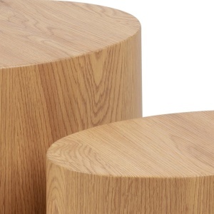 Set 2 piese Masute de cafea Mice, Natural, 40x33x48 cm - Img 5
