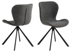 Set 2 piese Scaune dining Batilda -A1, Gri, 81x46.5x53 cm - Img 3