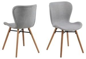Set 2 piese Scaune dining Batilda -A1, Gri, 82.5x47x53 cm - Img 5
