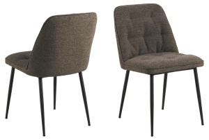 Set 2 piese Scaune dining Brooke, Gri, 84x50x55 cm - Img 4