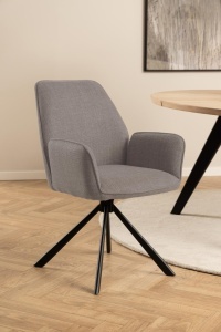Set 2 piese Scaune dining Glenda V2, Gri, 88.5x61x63 cm - Img 2