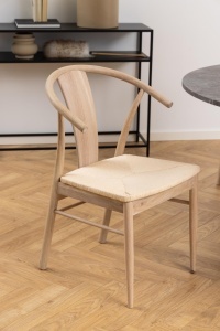 Set 2 piese Scaune dining Janik, Alb, 83x54x54 cm - Img 5