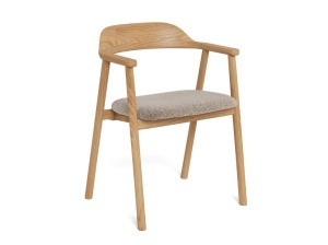 Set 2 piese Scaune dining Nixon, Bej, 76.5x54x50.9 cm - Img 2