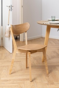Set 2 piese Scaune dining Roxby, Natural, 79.5x45x55 cm