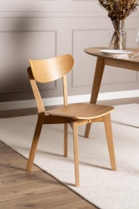 Set 2 piese Scaune dining Roxby, Natural, 79.5x45x55 cm - Img 2