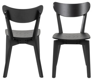 Set 2 piese Scaune dining Roxby, Negru, 79.5x45x55 cm - Img 5