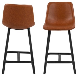 Set 2 piese Scaune inalte I_Oregon, Maro, 91.5x43.5x50 cm - Img 3