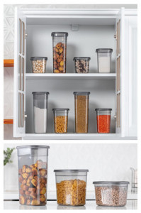 Set 24 cutii de depozitare alimente MCH08496, Antracit - Img 2
