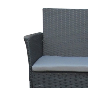 Set 4 buc masă și scaune de grădină Calmness Negru 104x55.5x79 cm - Img 5