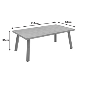 Set 4 bucati de gradina, Andasio, Gri, 83x164x70 cm - Img 14