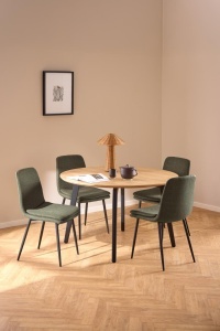 Set 4 piese Scaune dining Becca, Verde, 85.5x46x55 cm