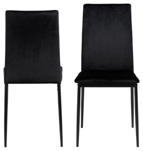 Set 4 piese Scaune dining Demina, Negru, 92x43.5x53 cm - Img 3