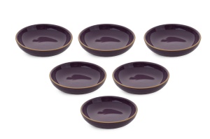 Set boluri de sos din ceramica (6 bucati) Mayd100 Mov 13x13x3.3 cm - Img 2