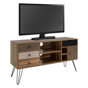 Set dormitor studenti canapea, comoda TV si masuta de cafea, 3 buc, Travis Boho, Antracit, 175x83x74 cm - Img 6