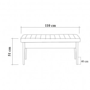 Set Masa si Scaune 4 Piese Vina 1048 - Albastru, Walnut - Img 6