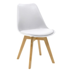 Set masa si scaune 5 piese Julita-Gaston Alb 80x80x73 cm - Img 2