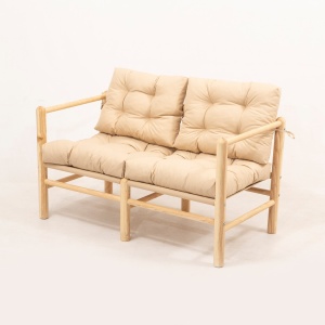 Set masa si scaune de gradina (4 piese) My028 Crem 135x74x75 cm - Img 3