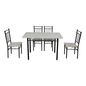 Set masa si scaune dining 5 buc. Roza, Stejar, 120x65x90 cm - Img 2