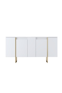 Set mobila sufragerie Luxe Alb 160x35x80 cm - Img 15