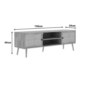 Set mobilier studenti coltar reversibil extensibil, masuta de cafea si comoda TV, 3 buc, Flux, Stejar, 236x164x88 cm - Img 11