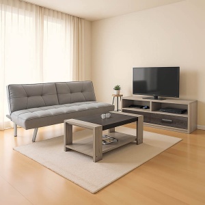 Set mobilier sufragerie 3 buc Chill Gri 175x83x74 cm