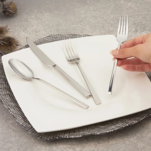 Set tacamuri 24 bucati Ware Argintiu 23x2 cm - Img 2