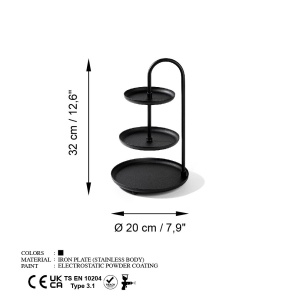 Suport bijuterii GED-008 Negru 20x20x32 cm - Img 7