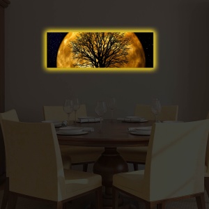 Tablou canvas iluminat LED 3090DACT-71 Multicolor 30x90x3 cm - Img 3