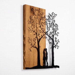 Tablou din lemn si metal Love Nuc 45x58 cm - Img 5