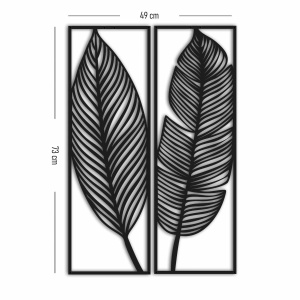 Tablou metalic MT Negru 24x73 cm - Img 3