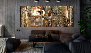 Tablou - Mom with Child (5 Parts) Narrow 225x90 cm - Img 2
