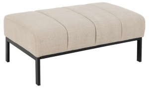 Taburet otoman Caix, Bej, 41x100x61 cm - Img 3