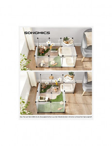 Tarc pentru animale de companie, Songmics, 143 x 73 x 46 cm, LPC02W, Alb - Img 2