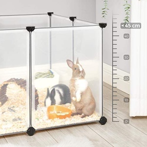 Tarc pentru animale de companie, Songmics, Alb, 143x73x91 cm - Img 5