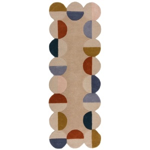 Traversa Mia Scallop Frame Caramiziu, Natural 80x230 cm, Flair Rugs - Img 2
