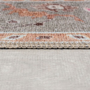 Traversa Una Floral Washable Verde 60x230 cm, Flair Rugs - Img 3