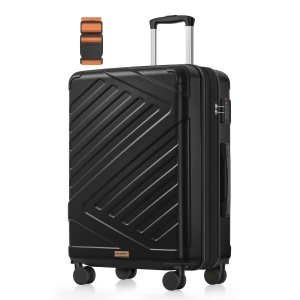Troler Songmics, Trevo, Negru, 45x25x65 cm
