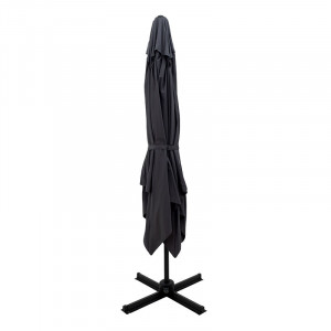 Umbrela de gradina suspendata cu rotatie de 360 de grade Raffaella aluminiu 3x3m antracit - Img 3