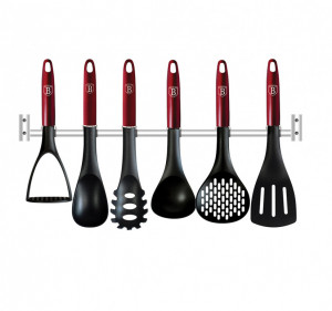 Ustensile pentru Gatit cu Stand, 7 Piese, Burgundy BH/6325 - Img 2