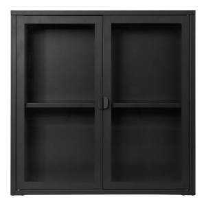 Vitrina suspendata Brisbane, Negru, 18x80x80 cm - Img 5